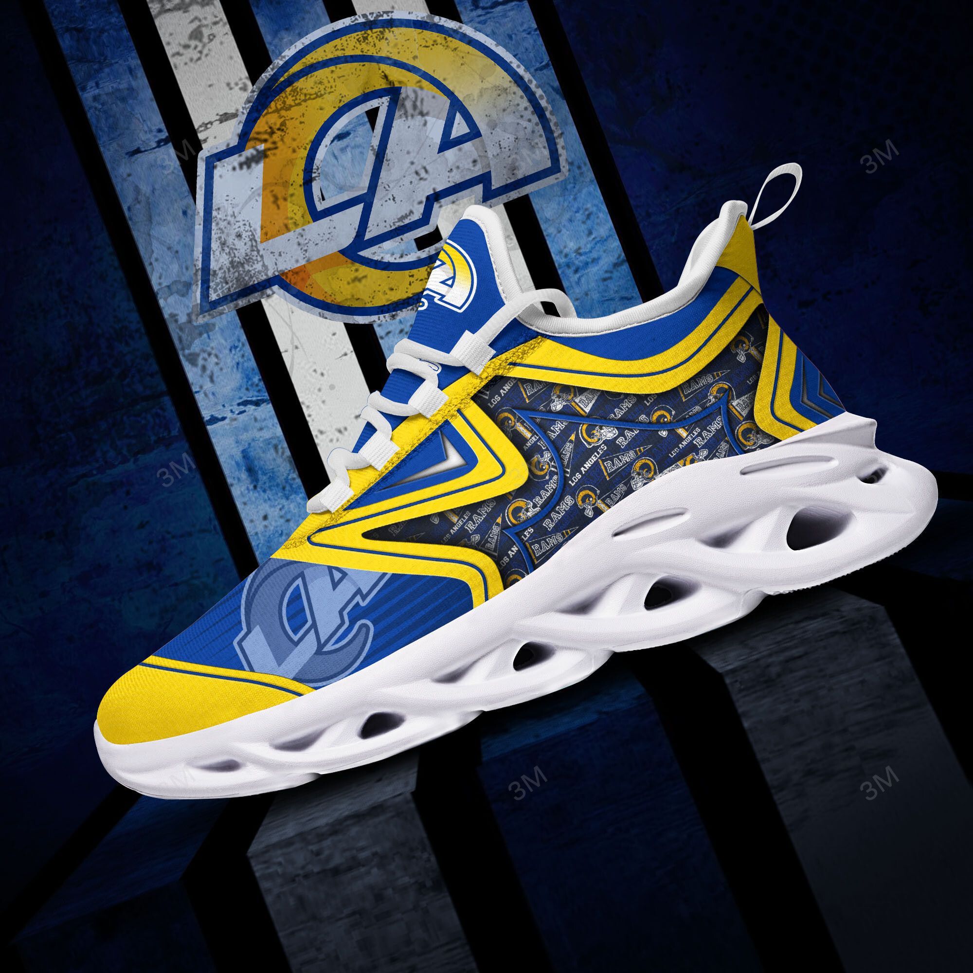 JWFancy Los Angeles Rams NFL Max Soul Shoes Sneakers For Men And Women