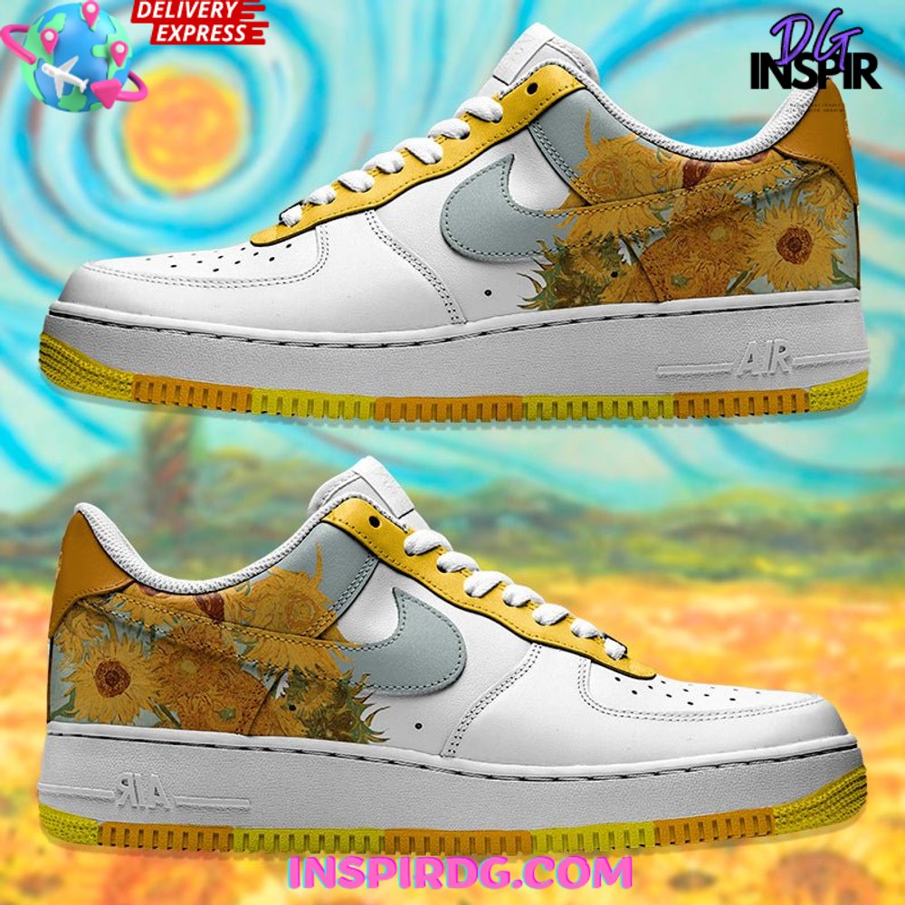 JWFancy Los Girasoles Van Gogh Air Low-Top Sneakers Shoes For Men And Women