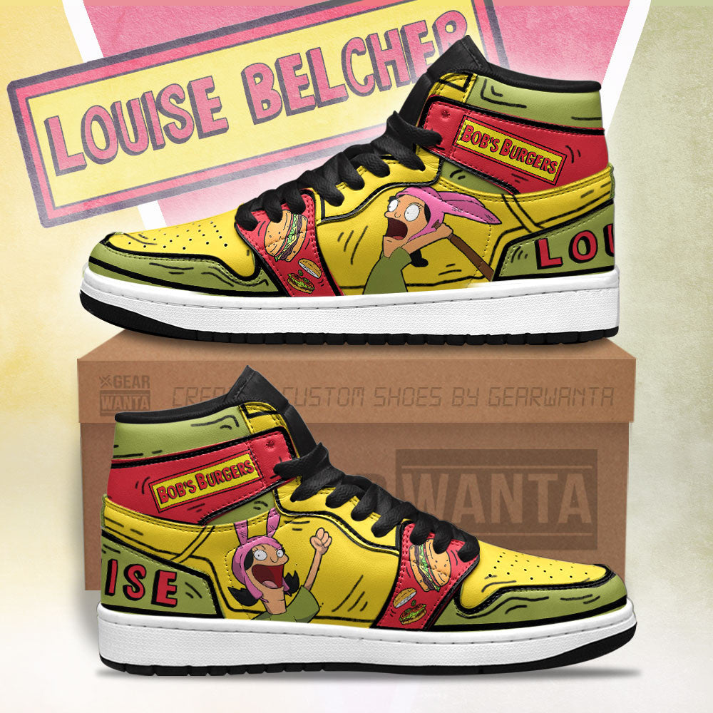 JWFancy Louise Bob's Burger AJ1 High Sneakers Shoes For Men And Women