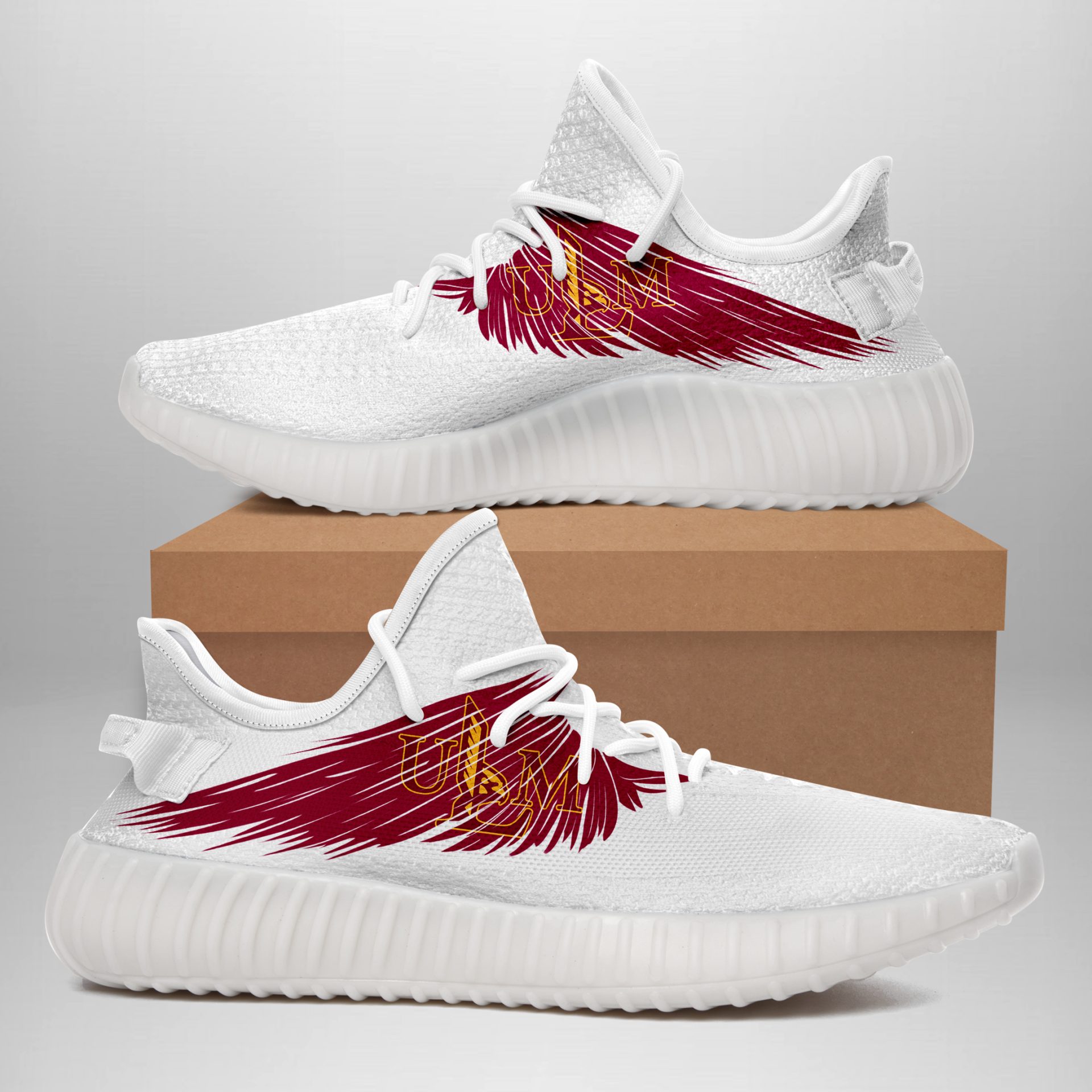 JWFancy Louisiana-Monroe Warhawks Yeezy Boost Shoes For Men And Women