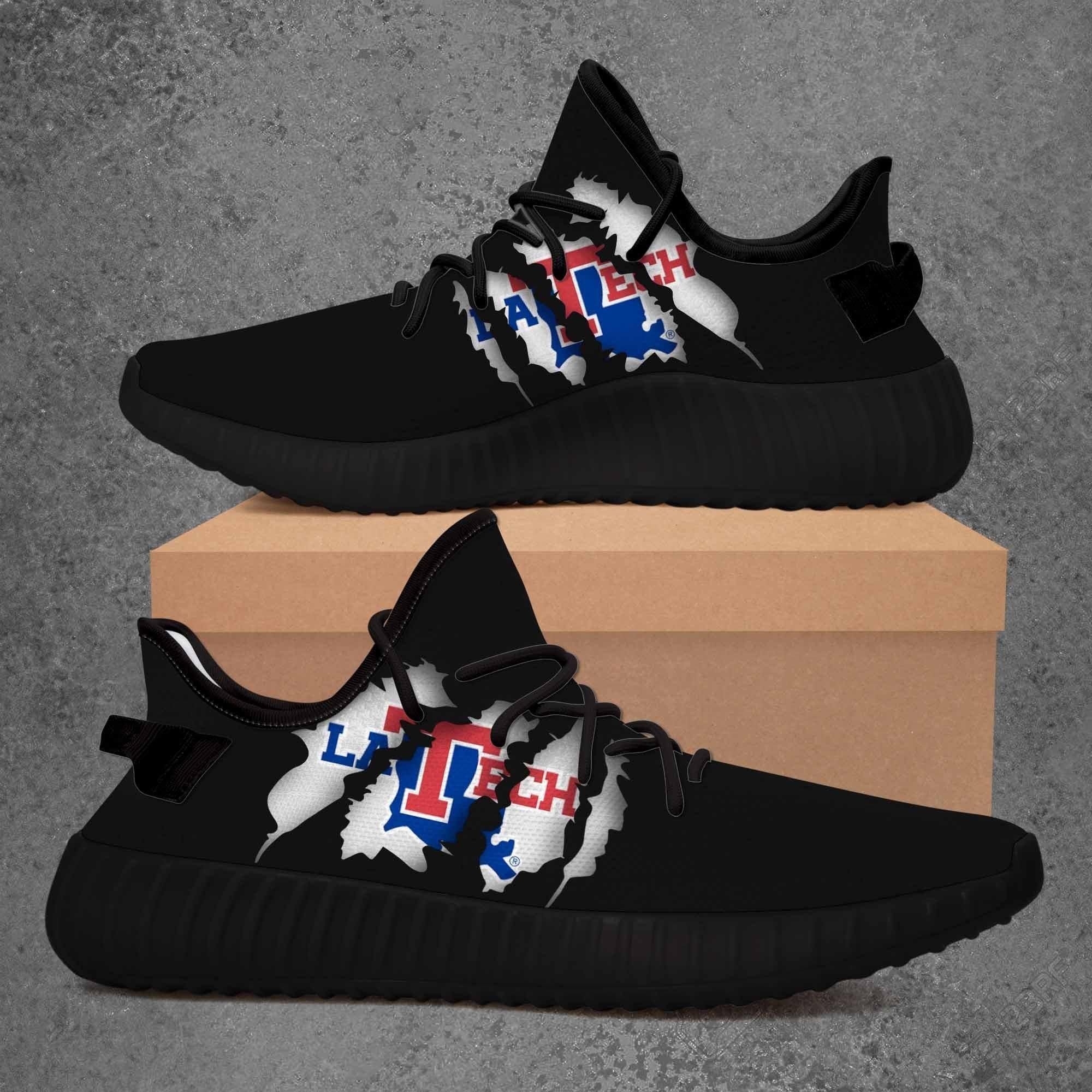 JWFancy Louisiana Tech Bulldogs Yeezy Boost Shoes For Men And Women