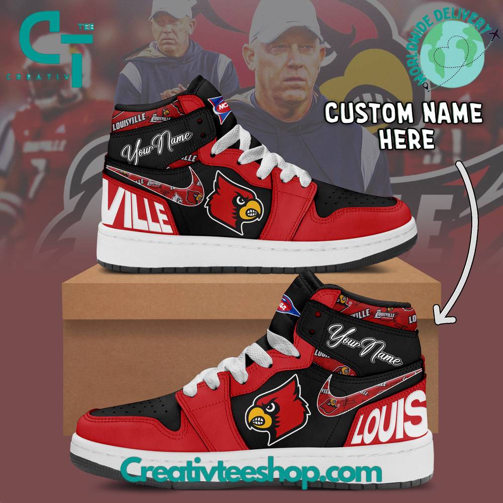 JWFancy Louisville Cardinals AJ1 High Sneakers Shoes For Men And Women