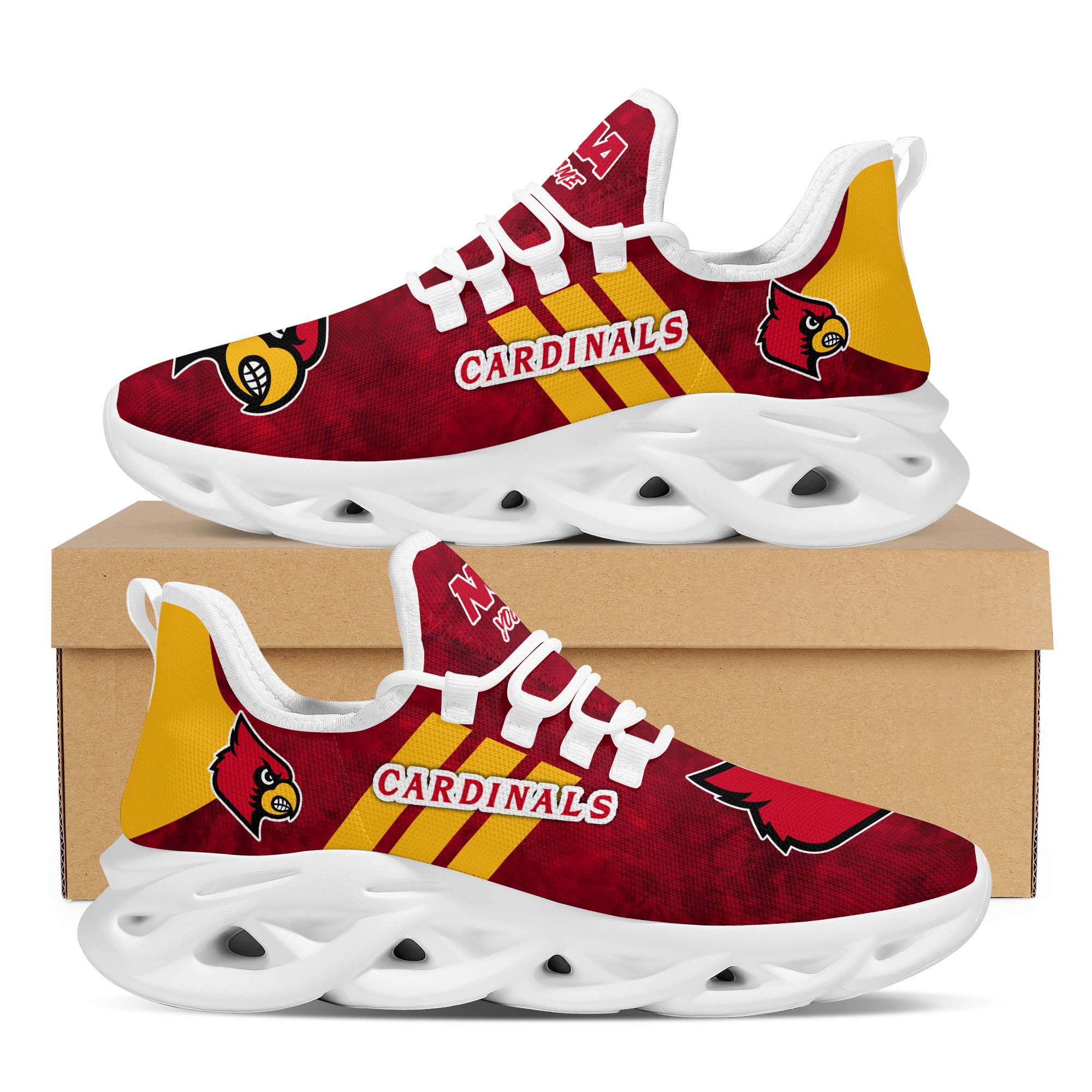 JWFancy Louisville Cardinals Max Soul Shoes Sneakers For Men And Women