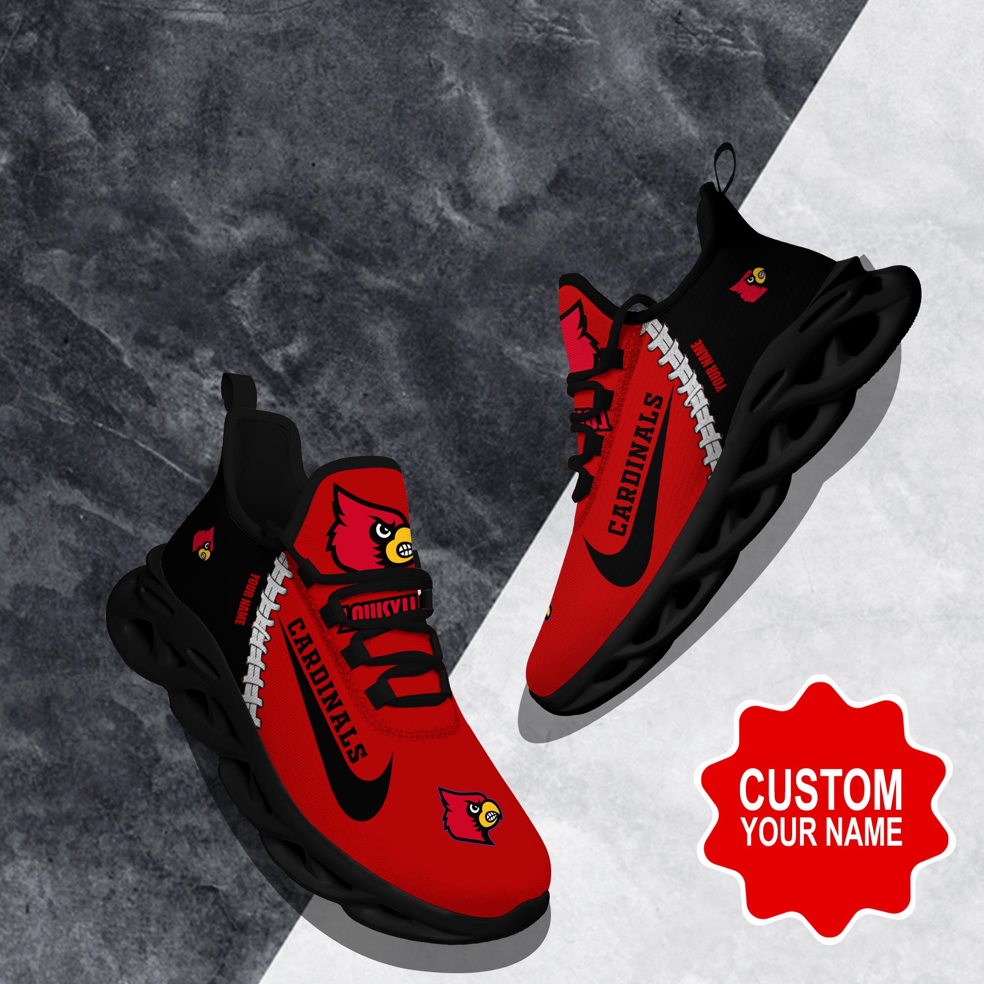JWFancy Louisville Cardinals Max Soul Shoes Sneakers For Men And Women