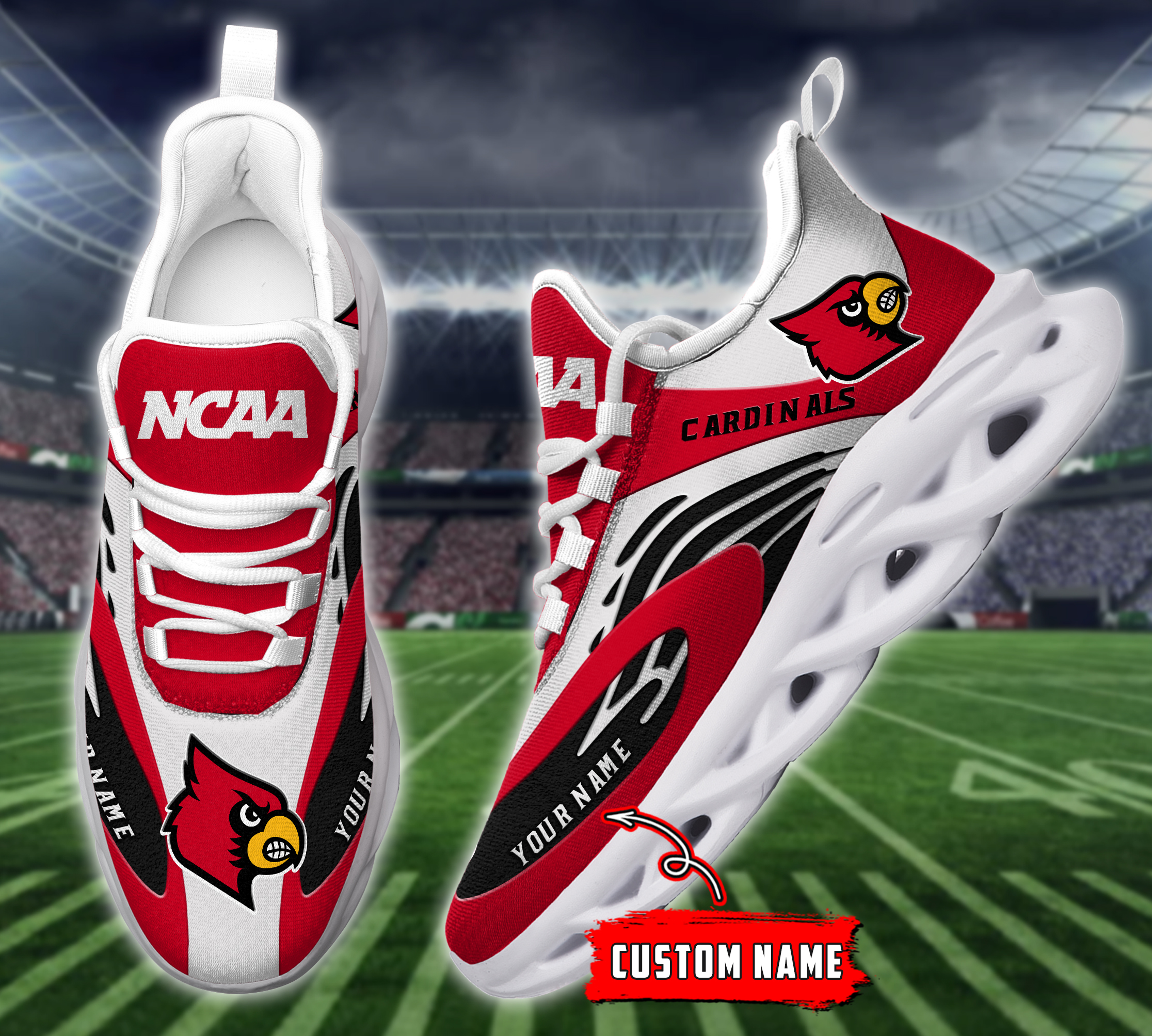 JWFancy Louisville Cardinals NCAA Max Soul Shoes Sneakers For Men And Women