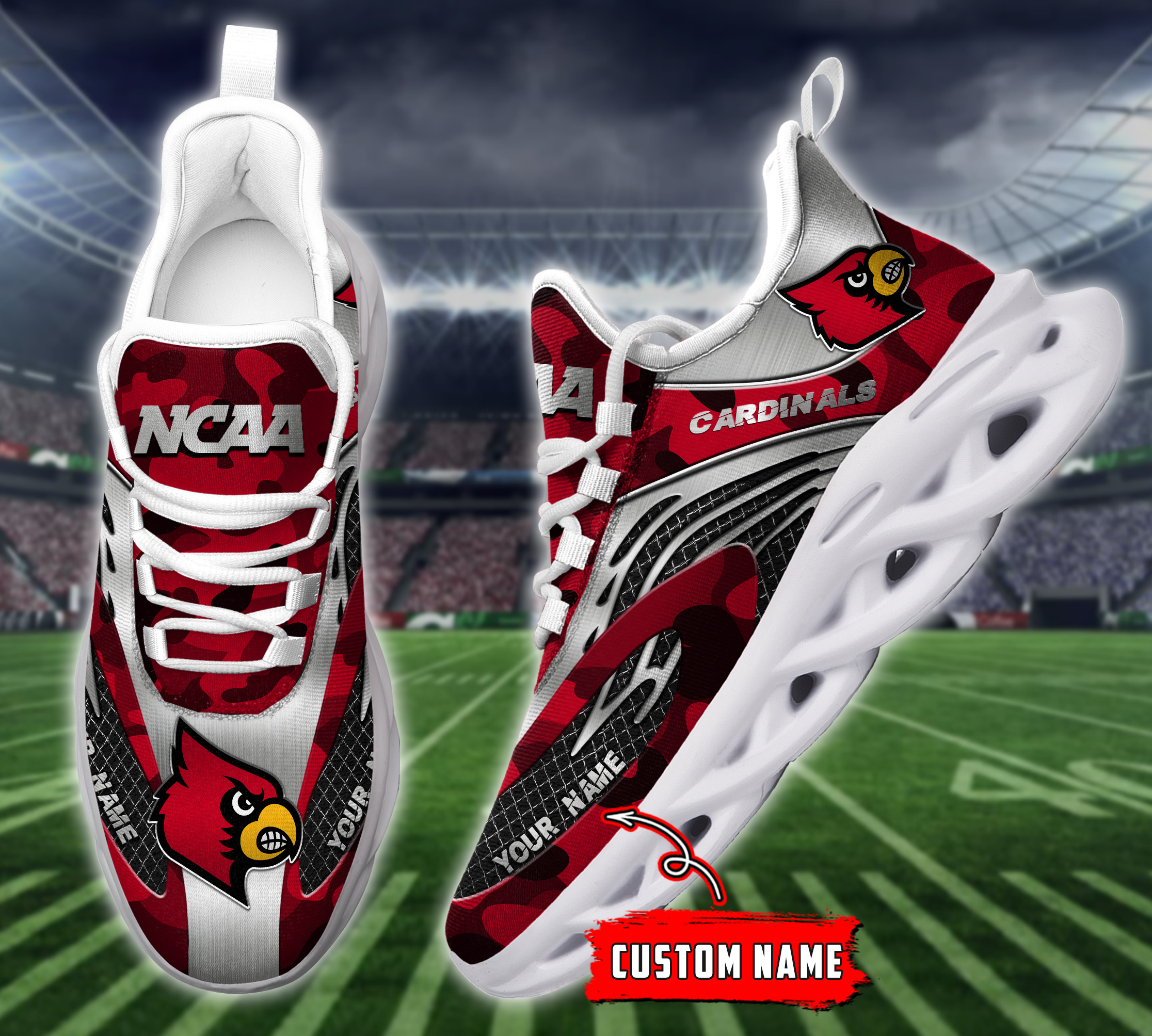 JWFancy Louisville Cardinals NCAA Max Soul Shoes Sneakers For Men And Women