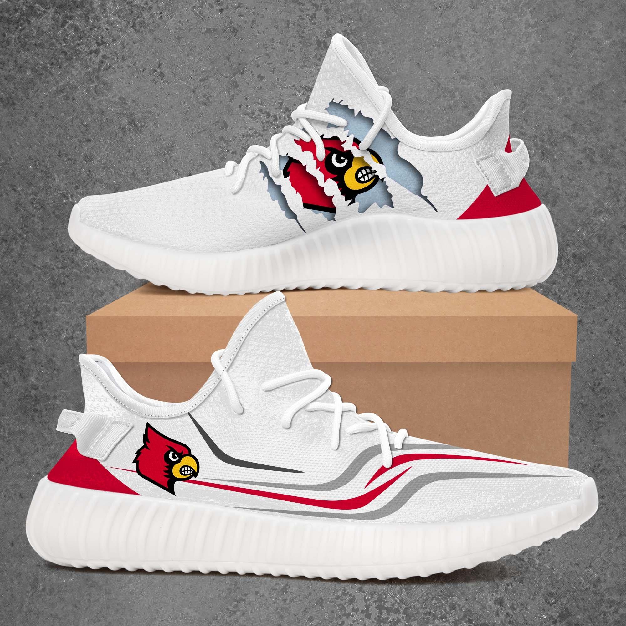 JWFancy Louisville Cardinals Yeezy Boost Shoes For Men And Women