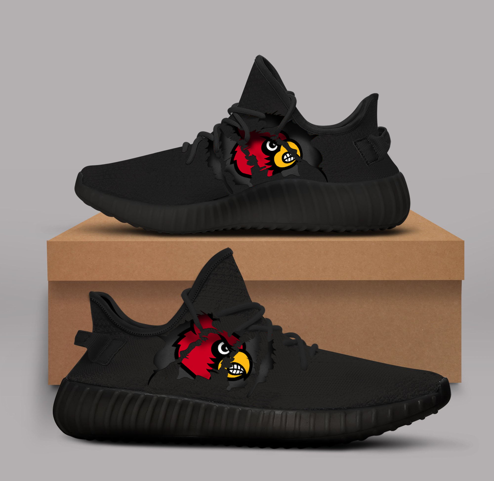 JWFancy Louisville Cardinals Yeezy Boost Shoes For Men And Women