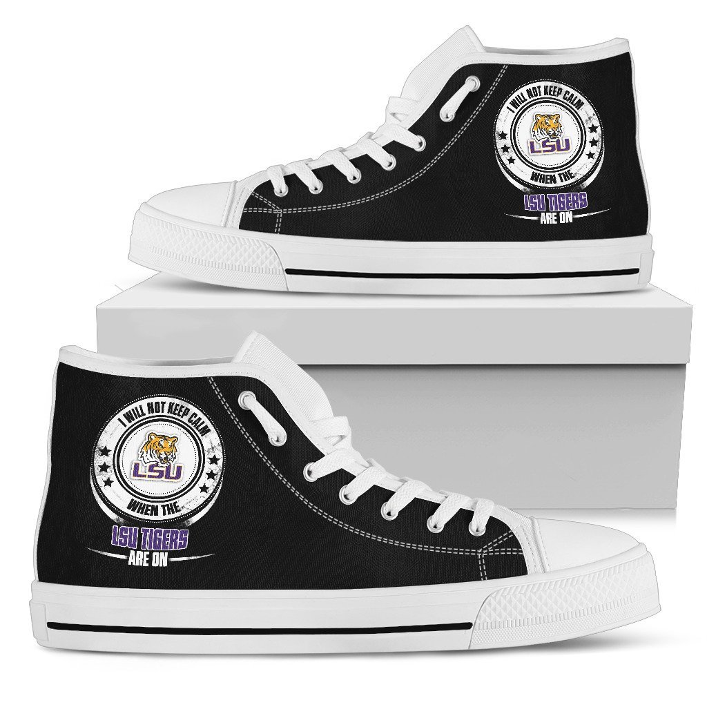 JWFancy LSU Tigers High Top Canvas Sneakers Shoes For Men And Women