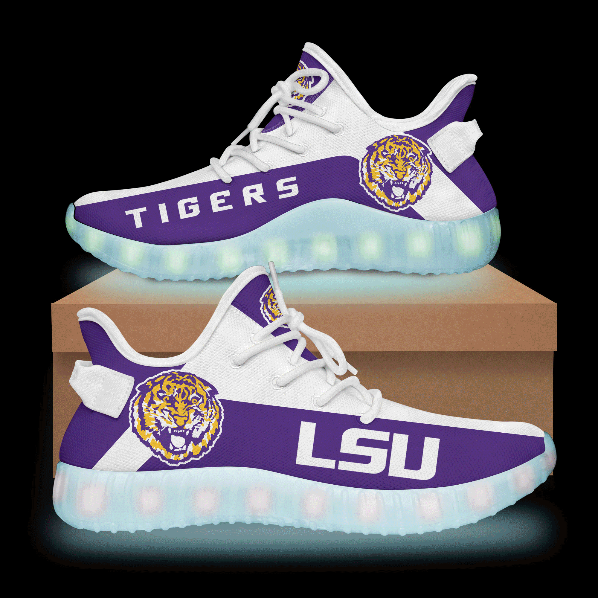 JWFancy LSU Tigers Yeezy Boost Shoes For Men And Women