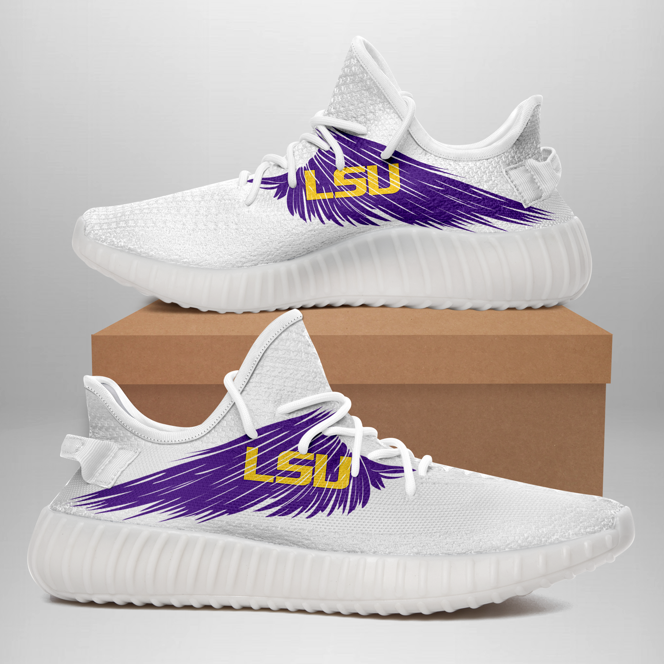 JWFancy LSU Tigers Yeezy Boost Shoes For Men And Women