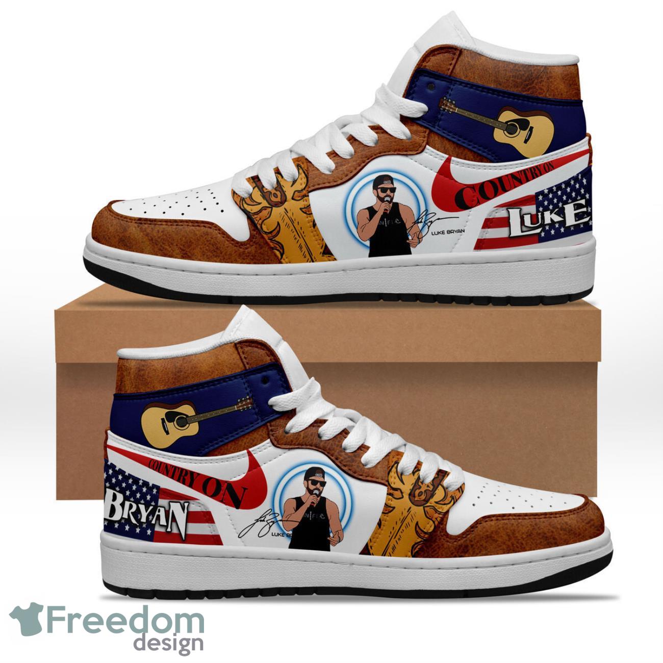 JWFancy Luke Bryan AJ1 High Sneakers Shoes For Men And Women