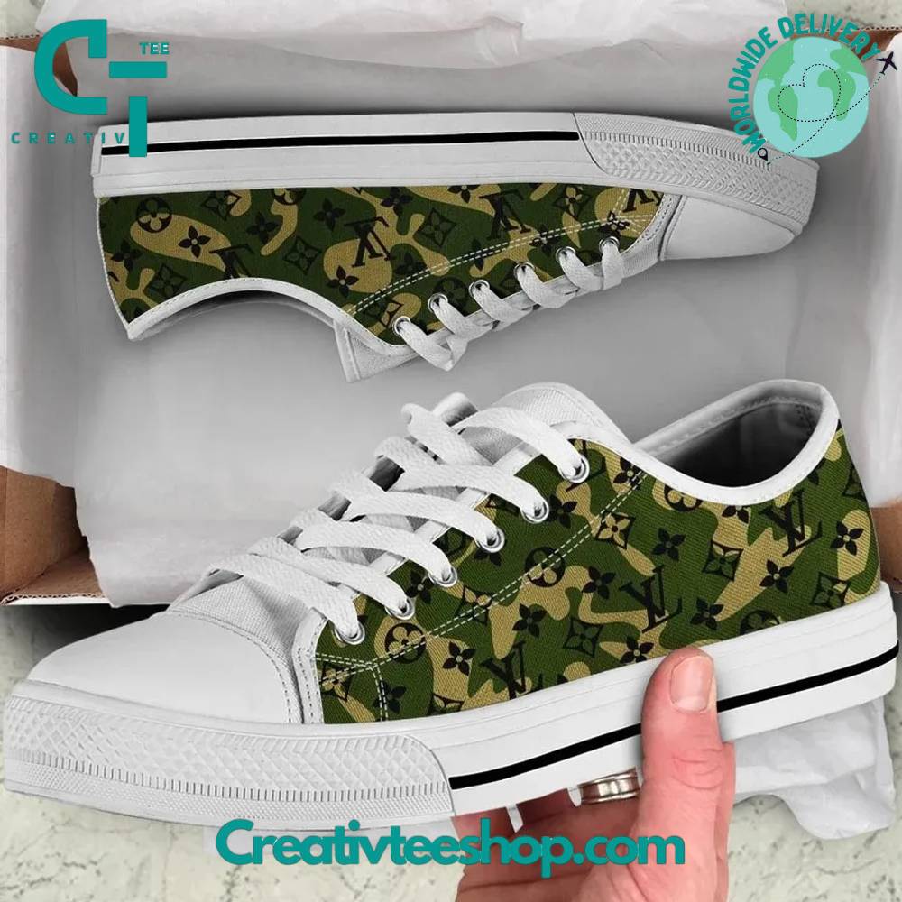 JWFancy LV Low Top Canvas Sneakers Shoes For Men And Women