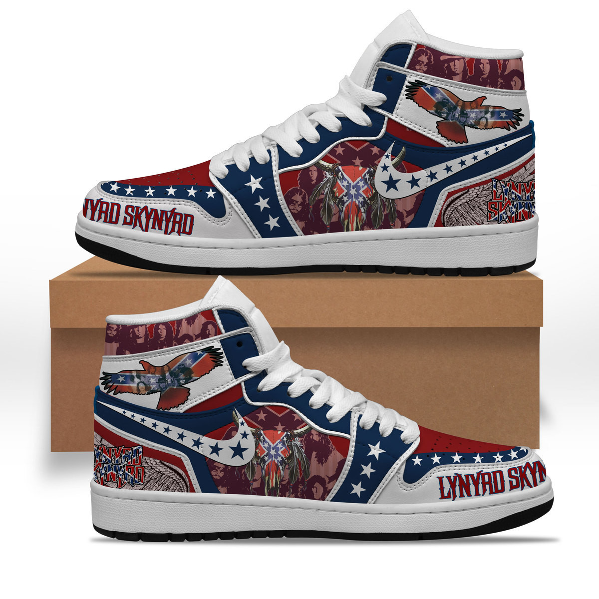 JWFancy Lynyrd Skynyrd AJ1 High Sneakers Shoes For Men And Women