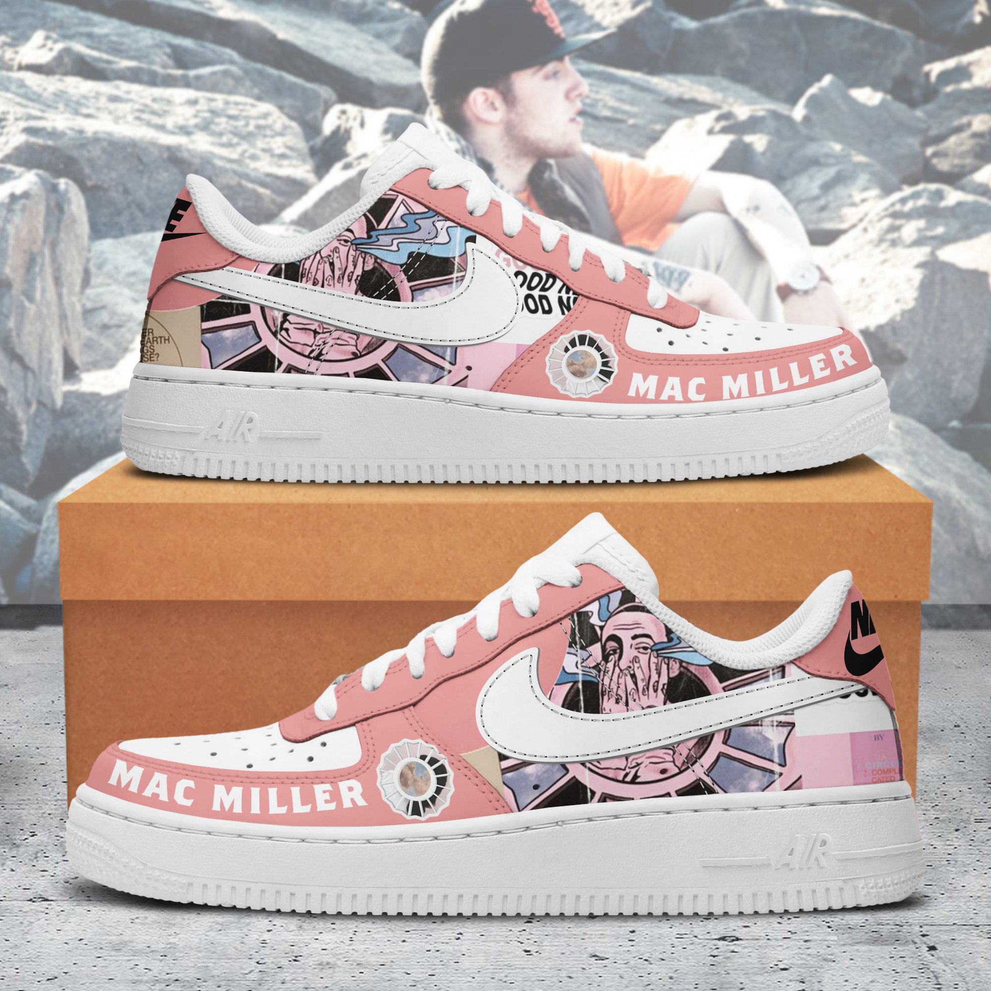 JWFancy Mac Miller Air Low-Top Sneakers Shoes For Men And Women