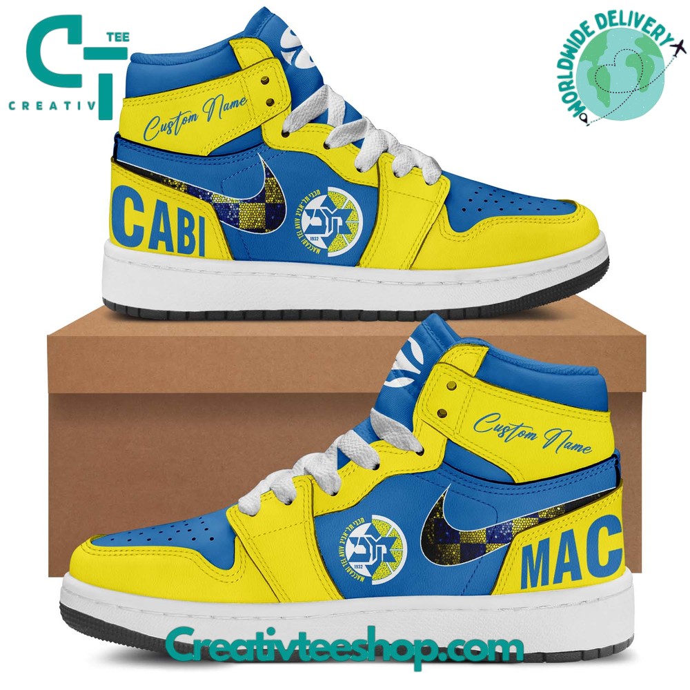 JWFancy Maccabi Tel Aviv Basketball AJ1 High Sneakers Shoes For Men And Women
