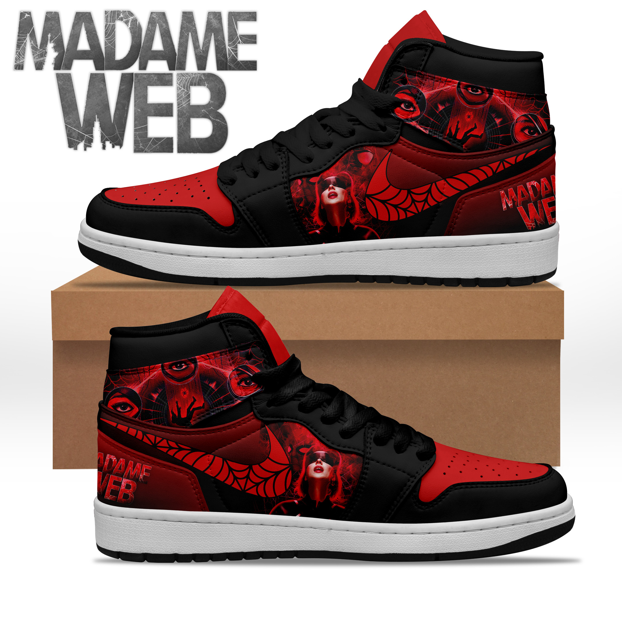 JWFancy Madame Web AJ1 High Sneakers Shoes For Men And Women