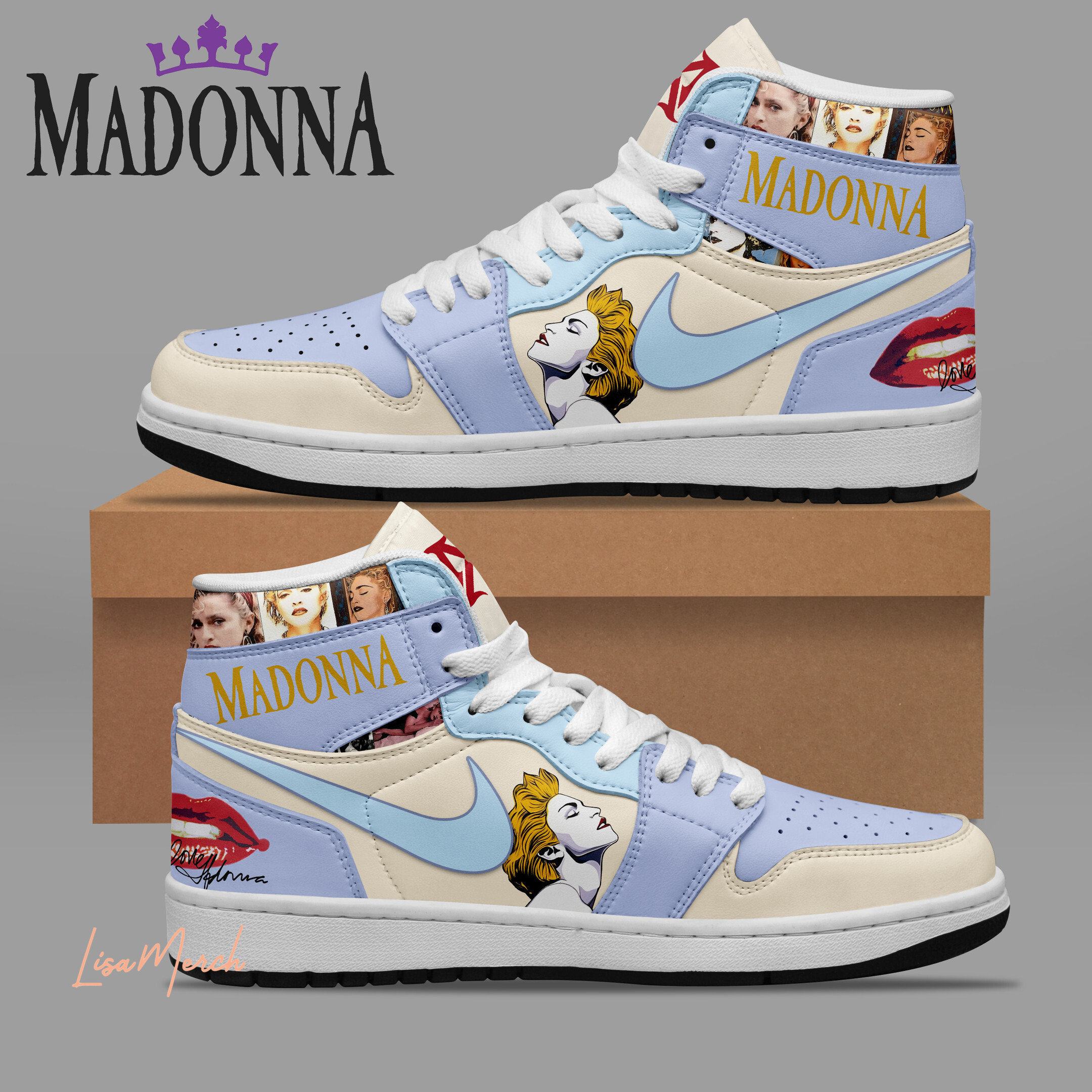 JWFancy Madonna AJ1 High Sneakers Shoes For Men And Women