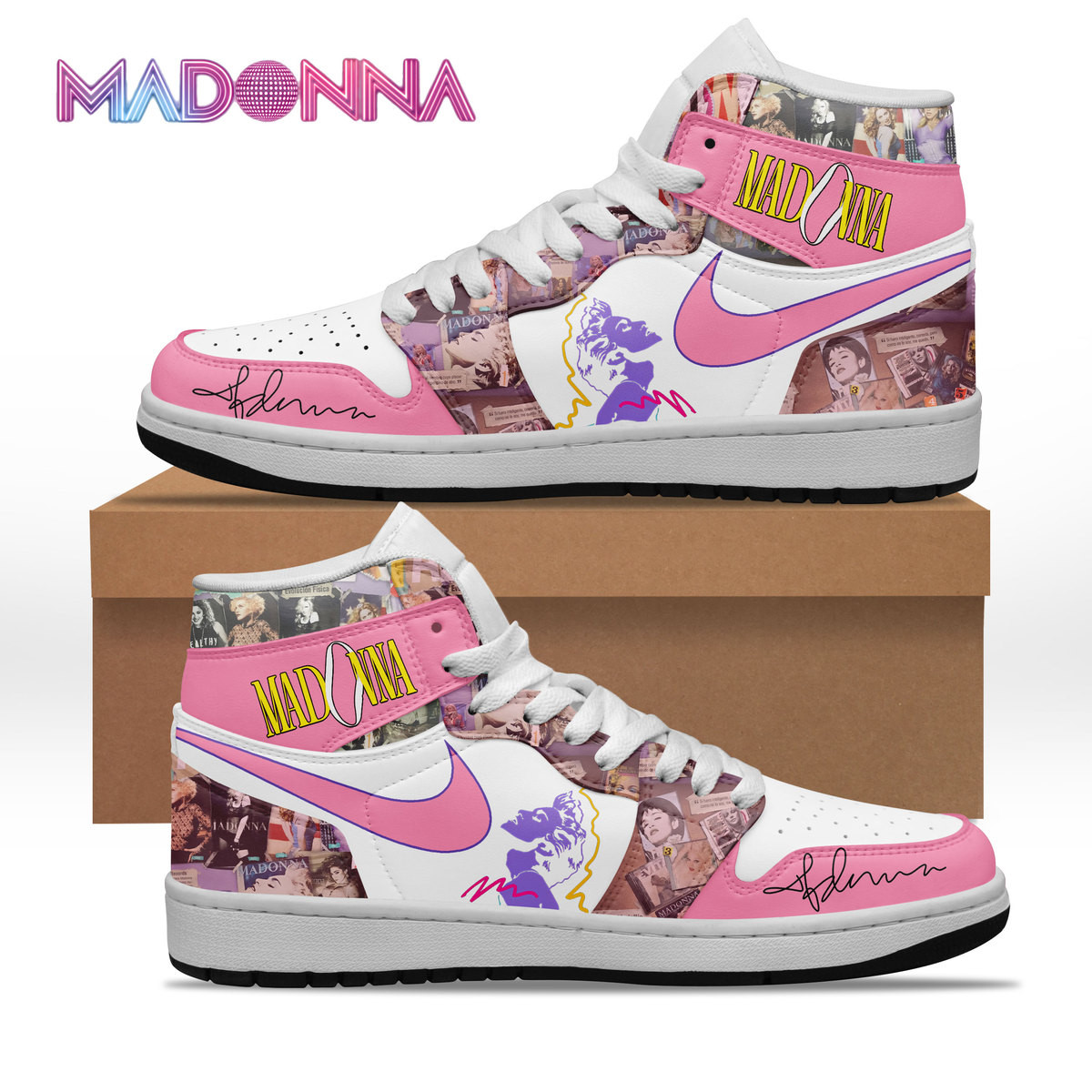 JWFancy Madonna AJ1 High Sneakers Shoes For Men And Women