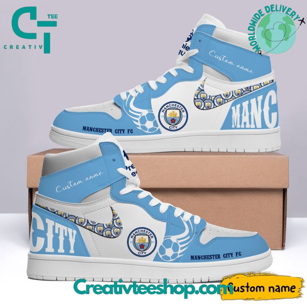 JWFancy Manchester City  AJ1 High Sneakers Shoes For Men And Women