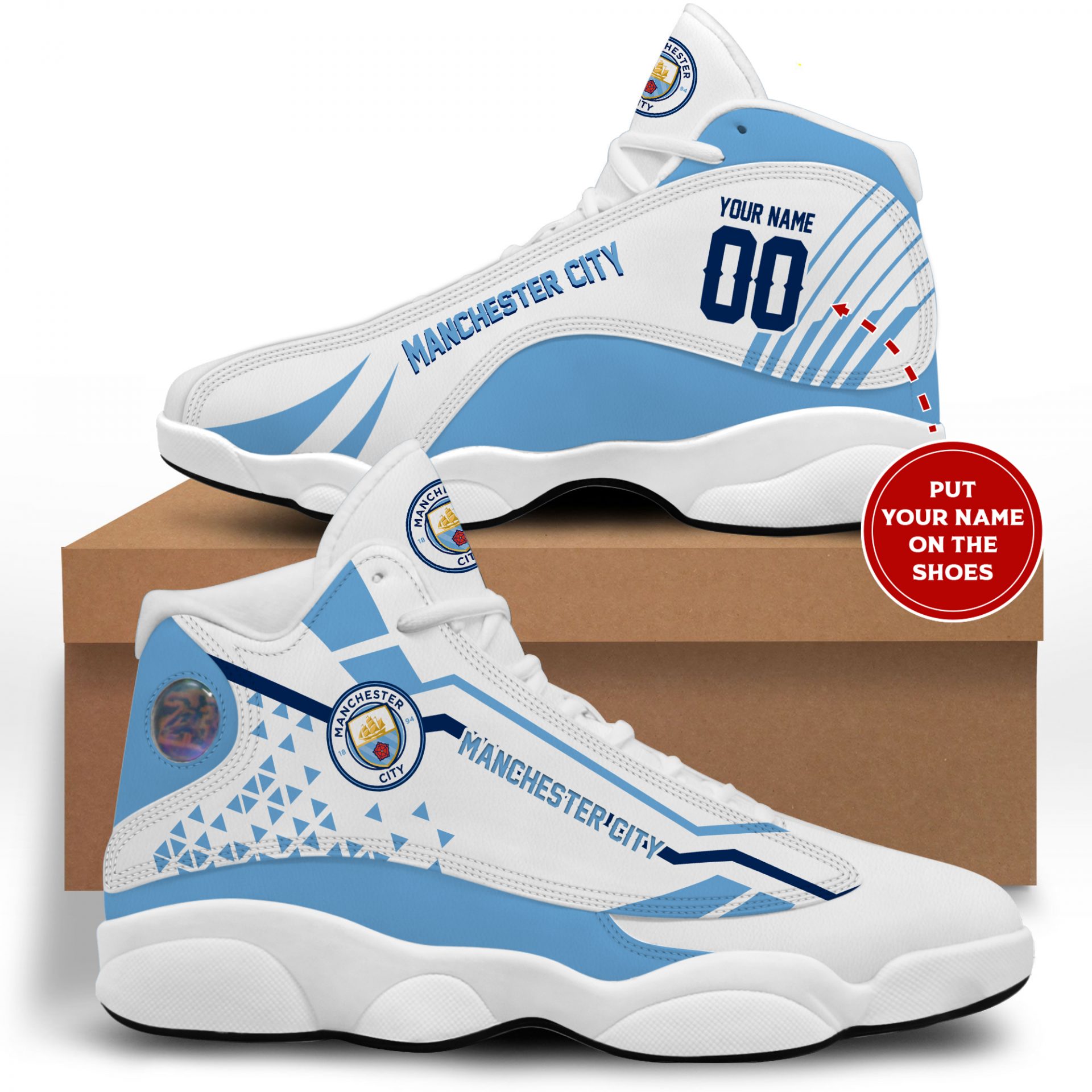 JWFancy Manchester City AJ13 Sneakers Shoes For Men And Women