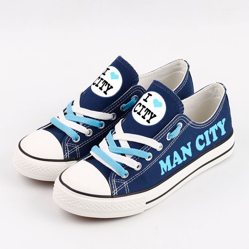JWFancy Manchester City Low Top Canvas Sneakers Shoes For Men And Women