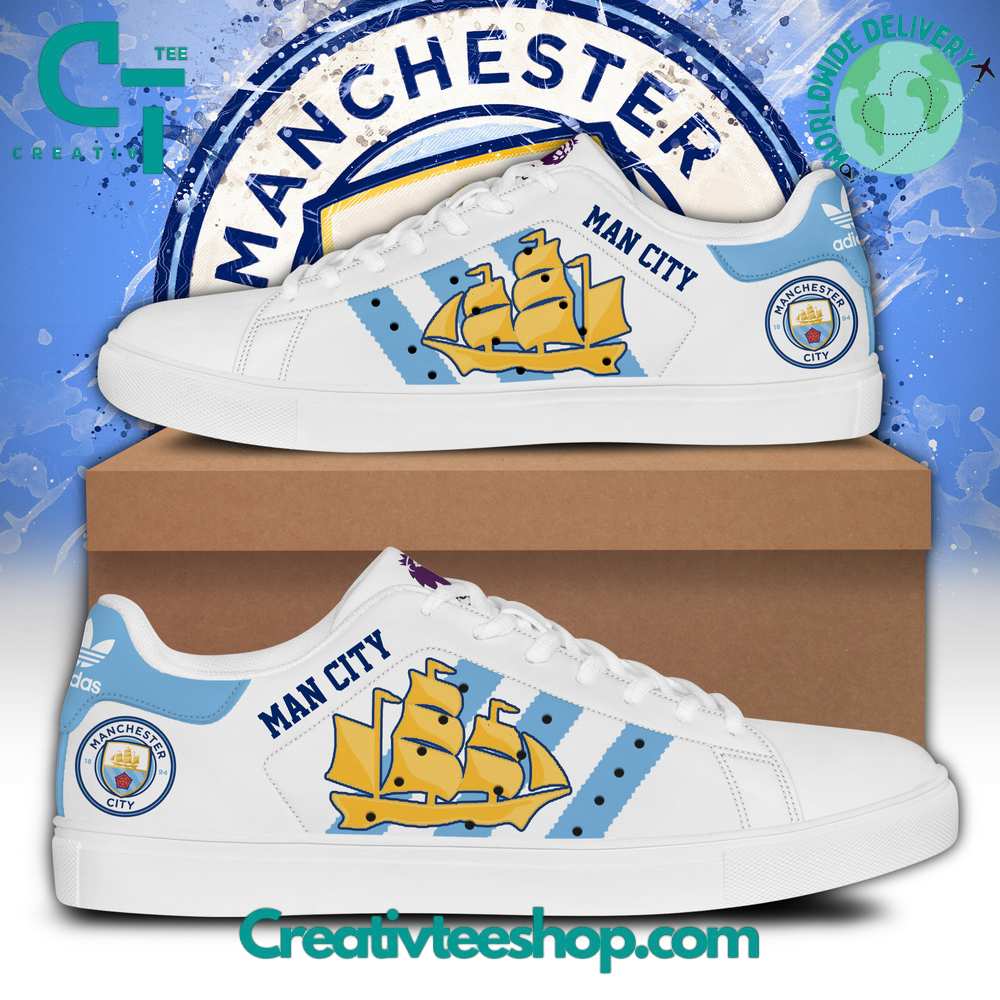 JWFancy Manchester City Skate Stan Shoes Sneakes For Men And Women