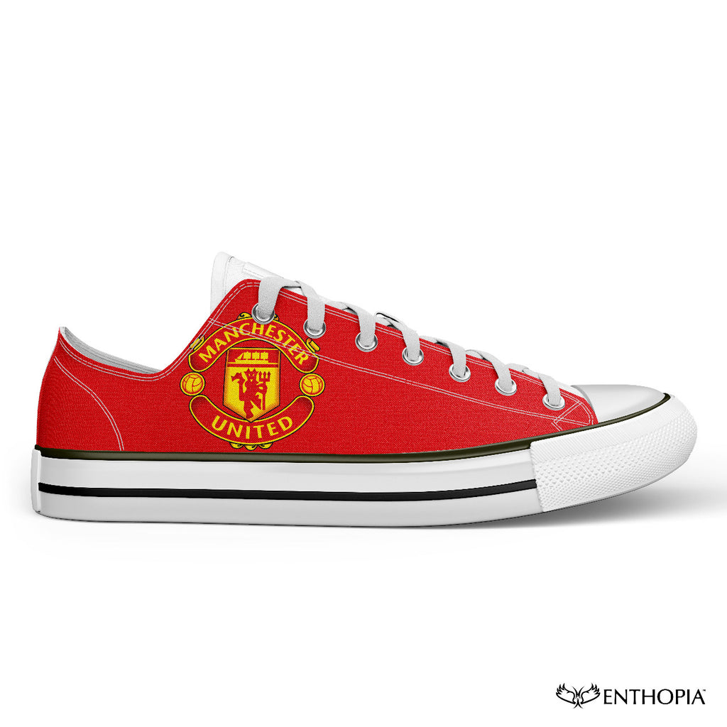 JWFancy Manchester United High Top Canvas Sneakers Shoes For Men And Women