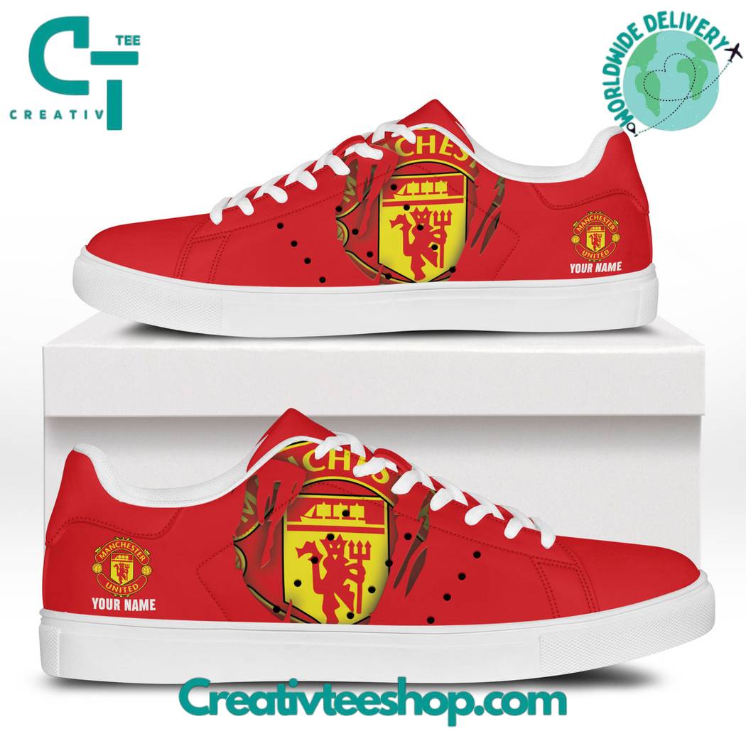 JWFancy Manchester United Skate Stan Shoes Sneakes For Men And Women