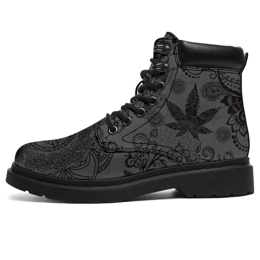 JWFancy Mandala - Weed Boots Shoes For Men And Women