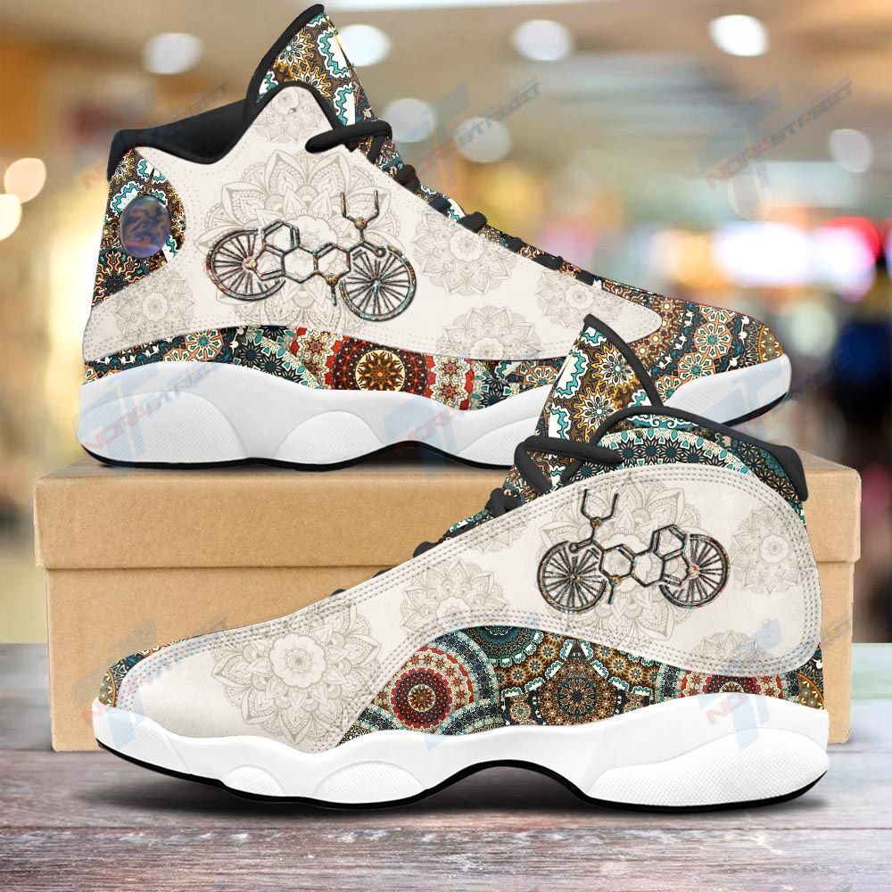 JWFancy Mandala Lsd Bicycle AJ13 Sneakers Shoes For Men And Women