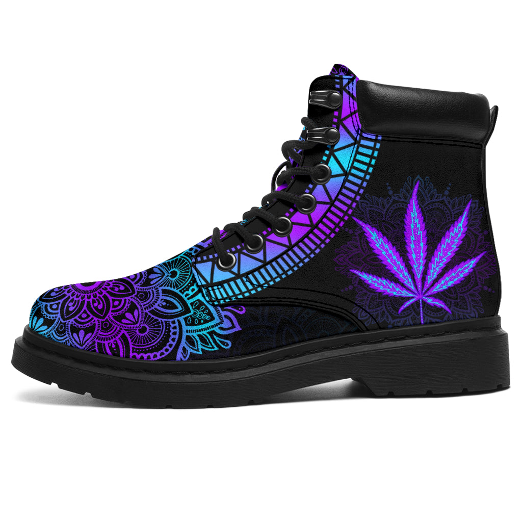 JWFancy Mandala Pattern - Weed Boots Shoes For Men And Women