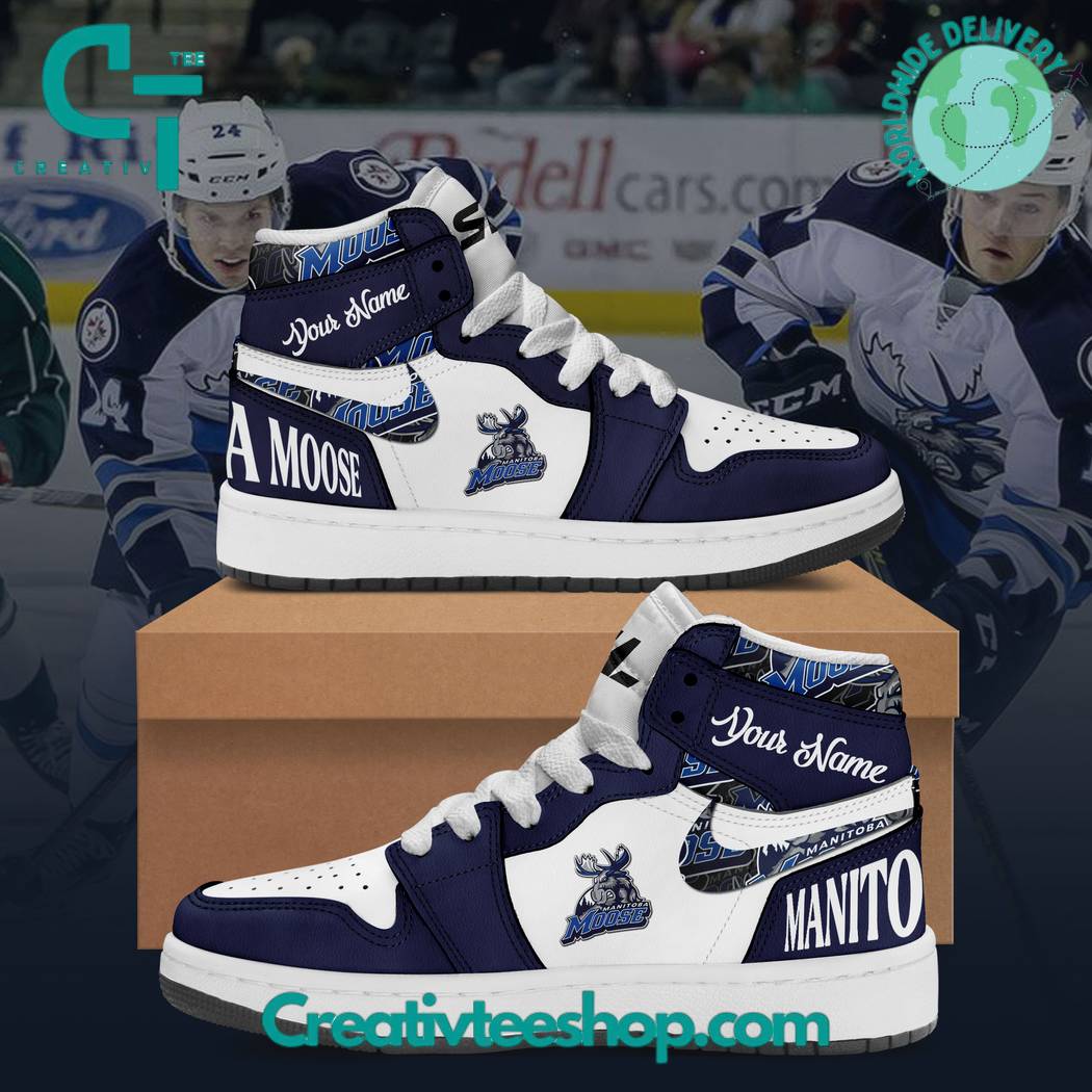 JWFancy Manitoba Moose AJ1 High Sneakers Shoes For Men And Women