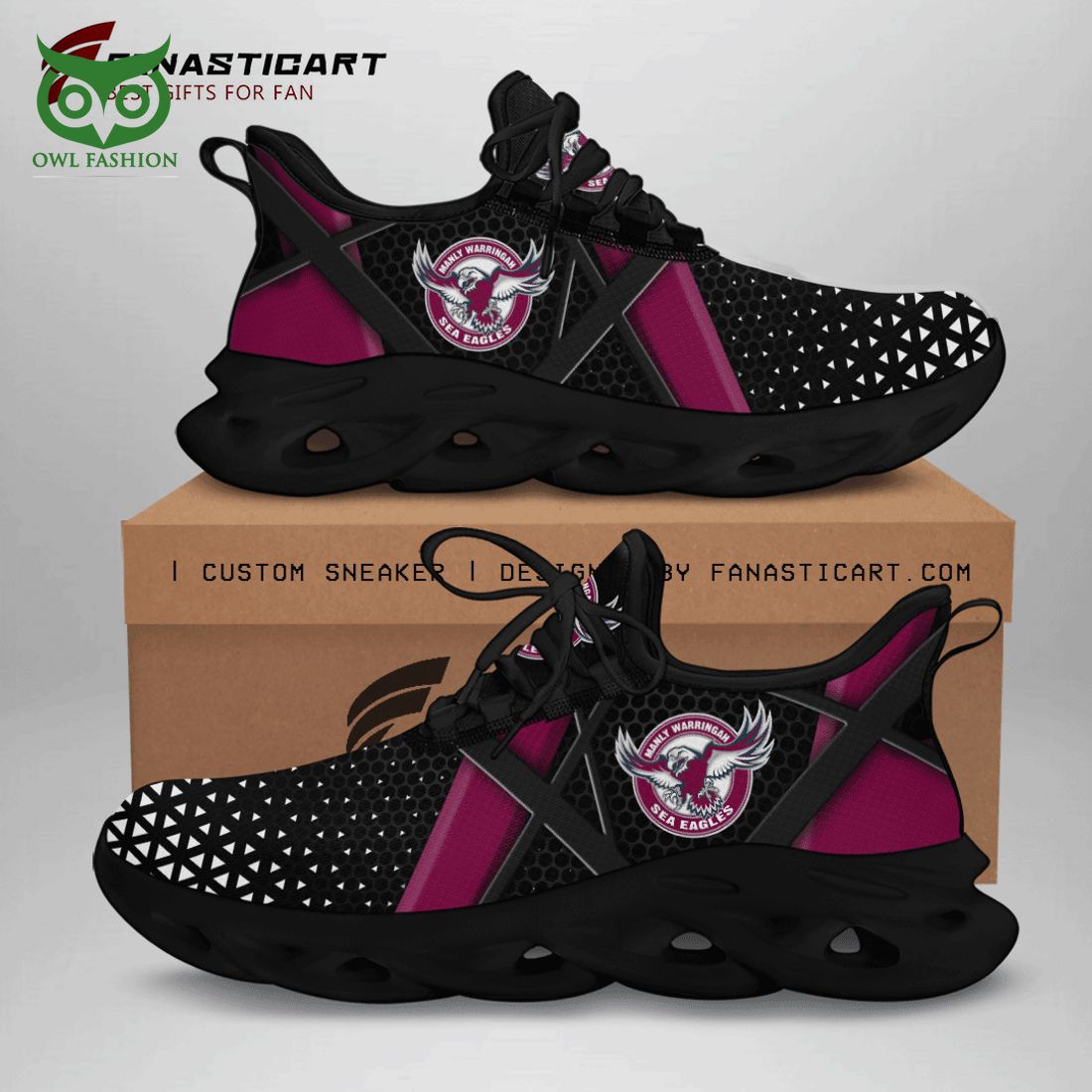 JWFancy Manly Warringah Sea Eagles Max Soul Shoes Sneakers For Men And Women