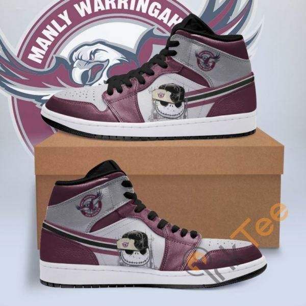 JWFancy Manly Warringah Sea Eagles NRL AJ1 High Sneakers Shoes For Men And Women