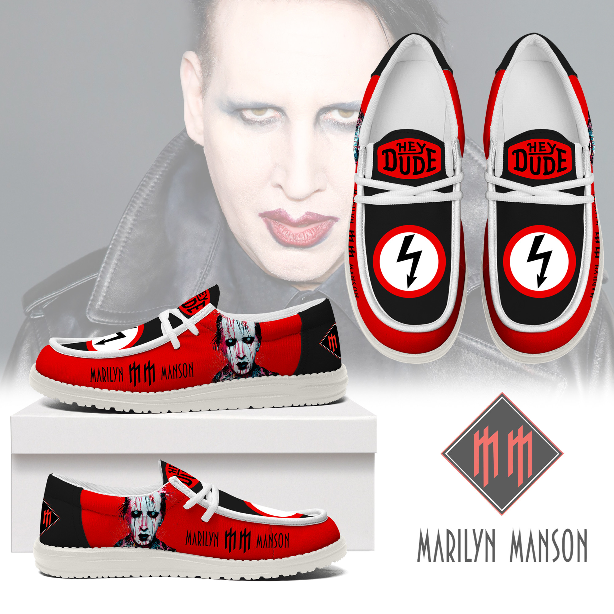 JWFancy Marilyn Manson – Custom Name Hey Dude