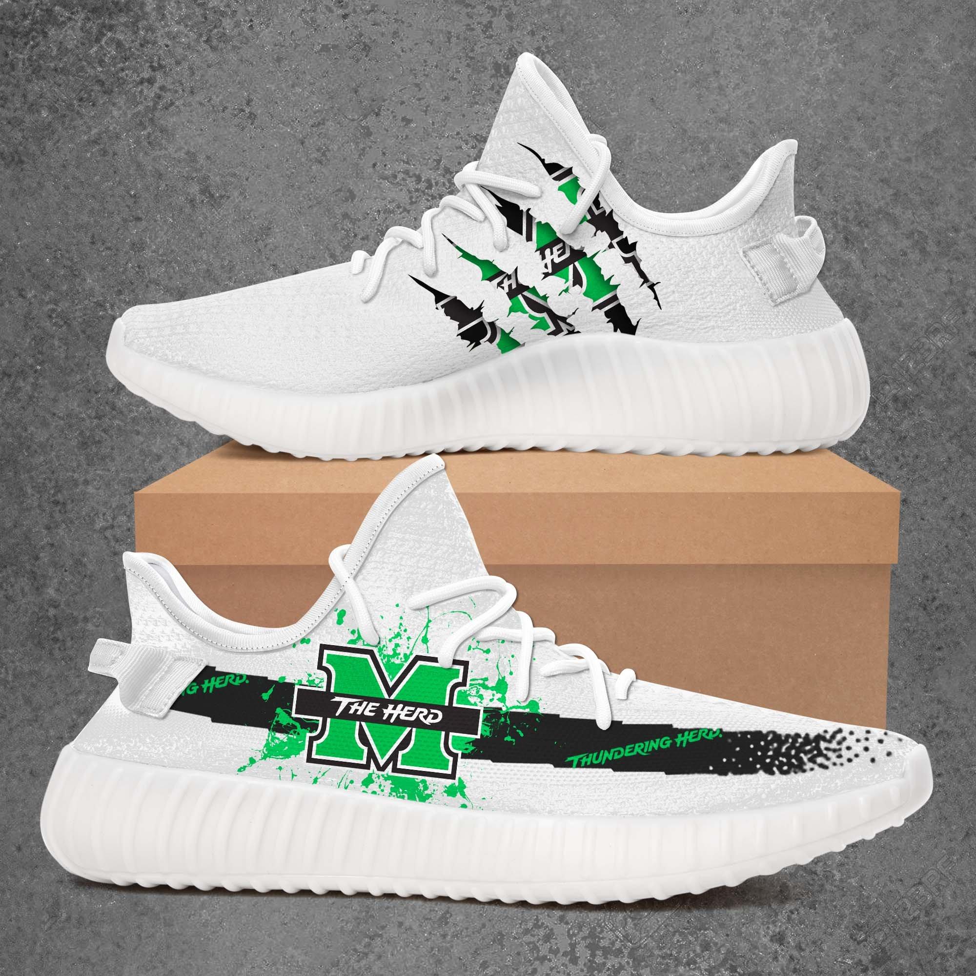 JWFancy Marshall Thundering Herd Yeezy Boost Shoes For Men And Women