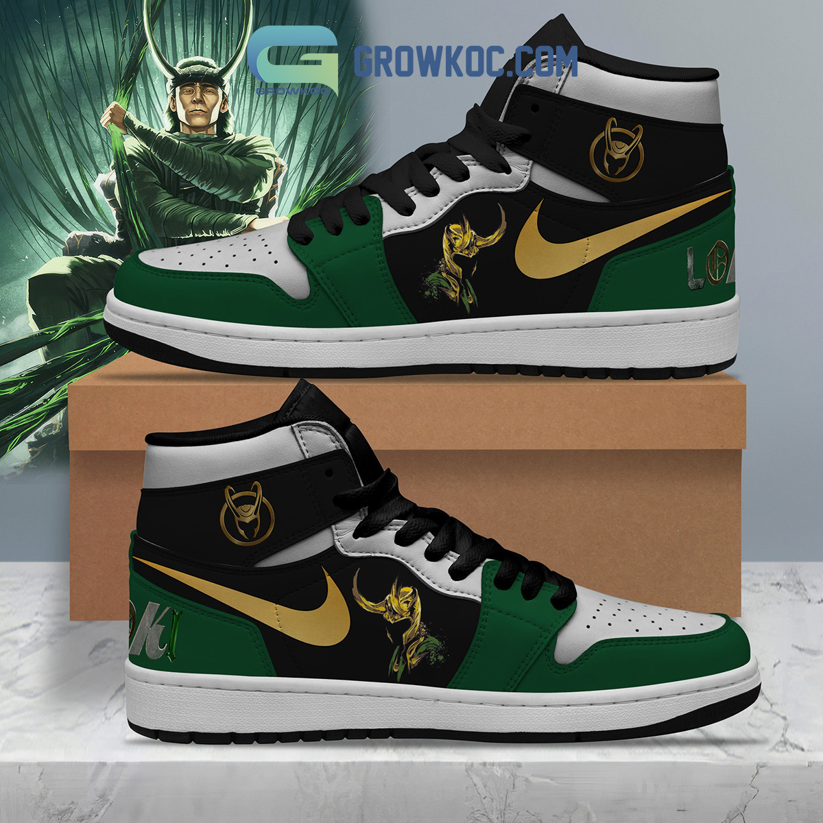 JWFancy Marvel AJ1 High Sneakers Shoes For Men And Women