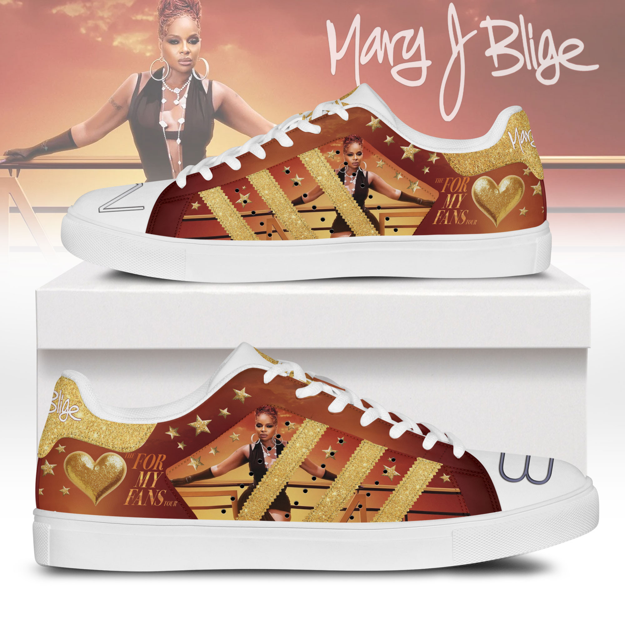 JWFancy Mary J. Blige Skate Stan Shoes Sneakes For Men And Women