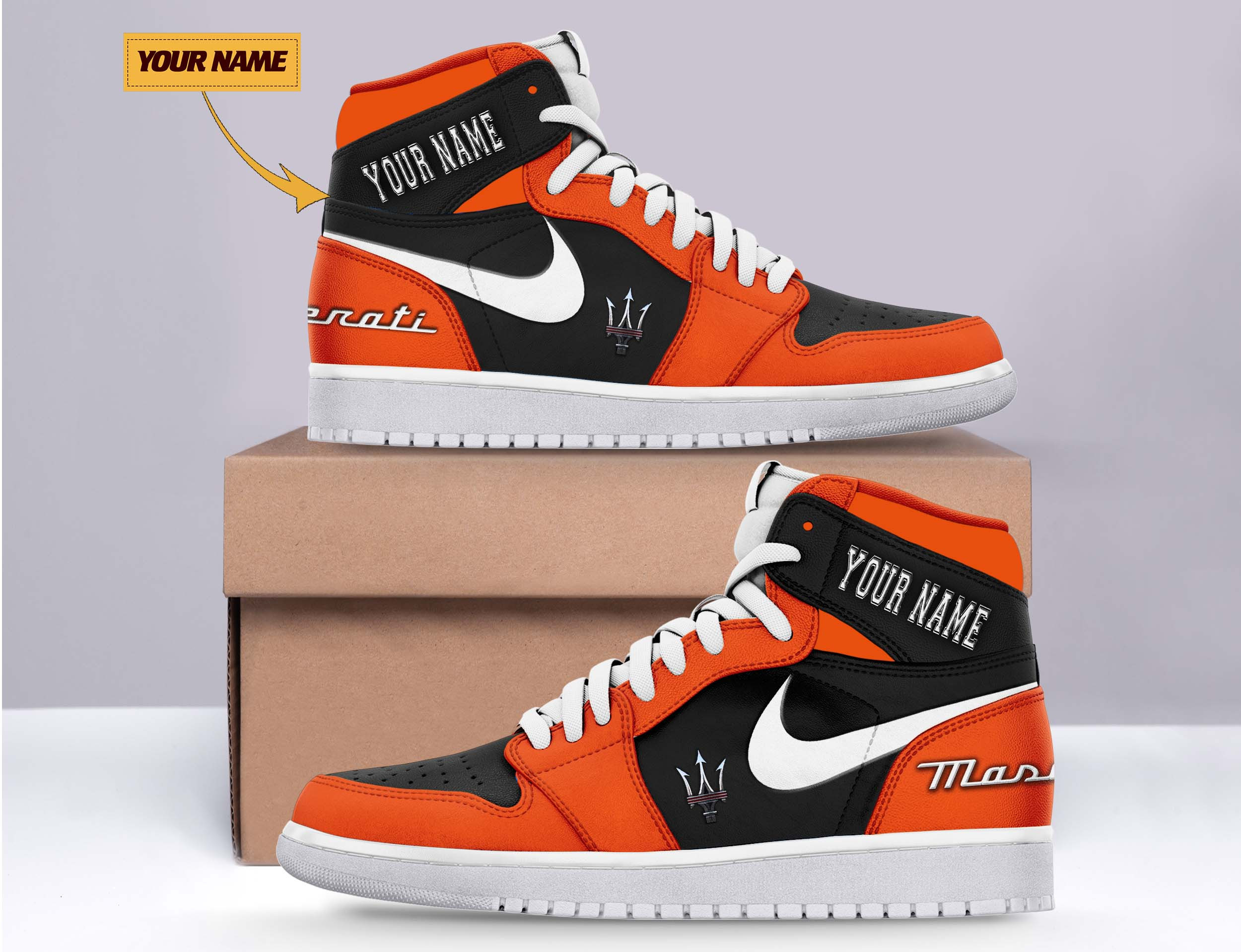JWFancy Maserati AJ1 High Sneakers Shoes For Men And Women