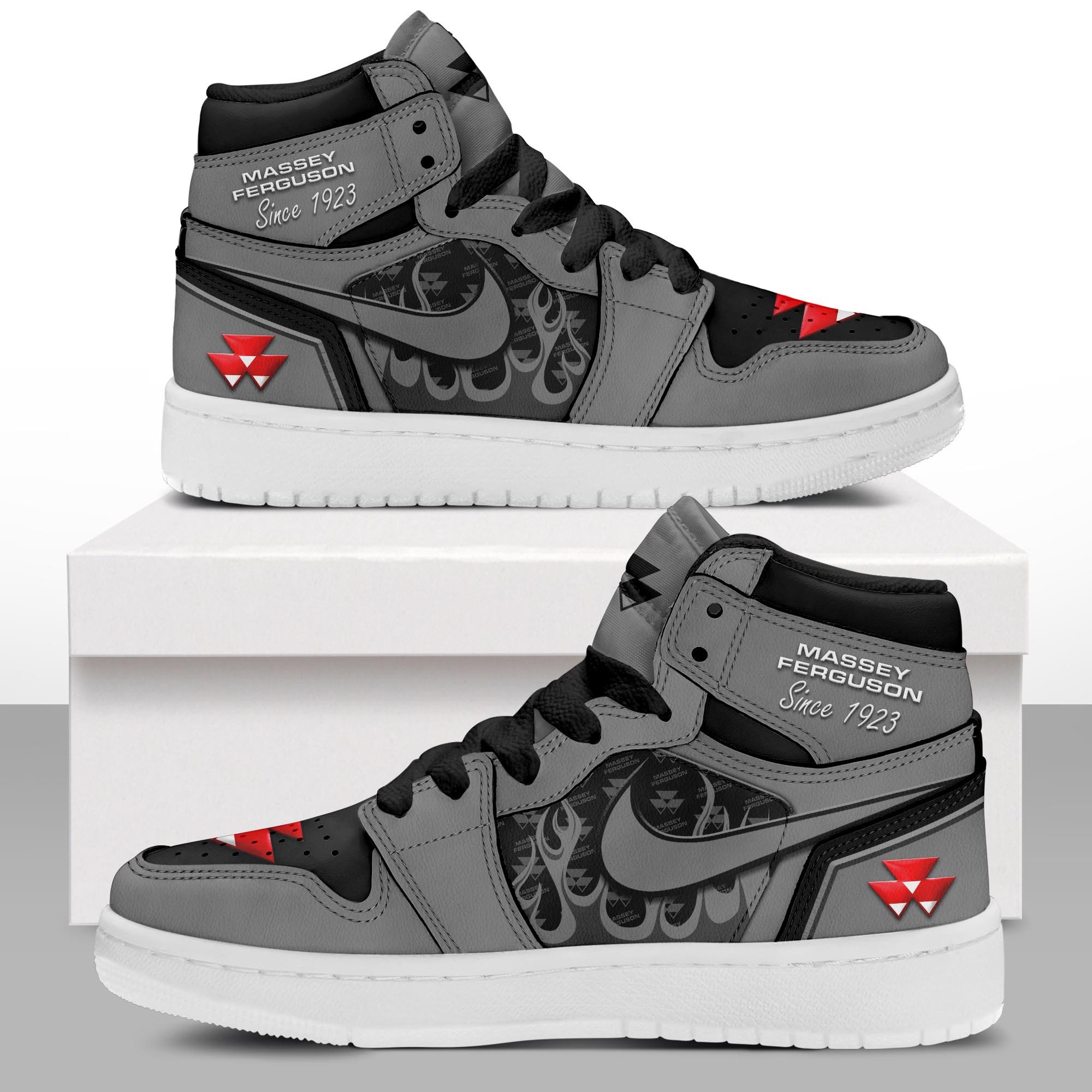 JWFancy Massey Ferguson AJ1 High Sneakers Shoes For Men And Women