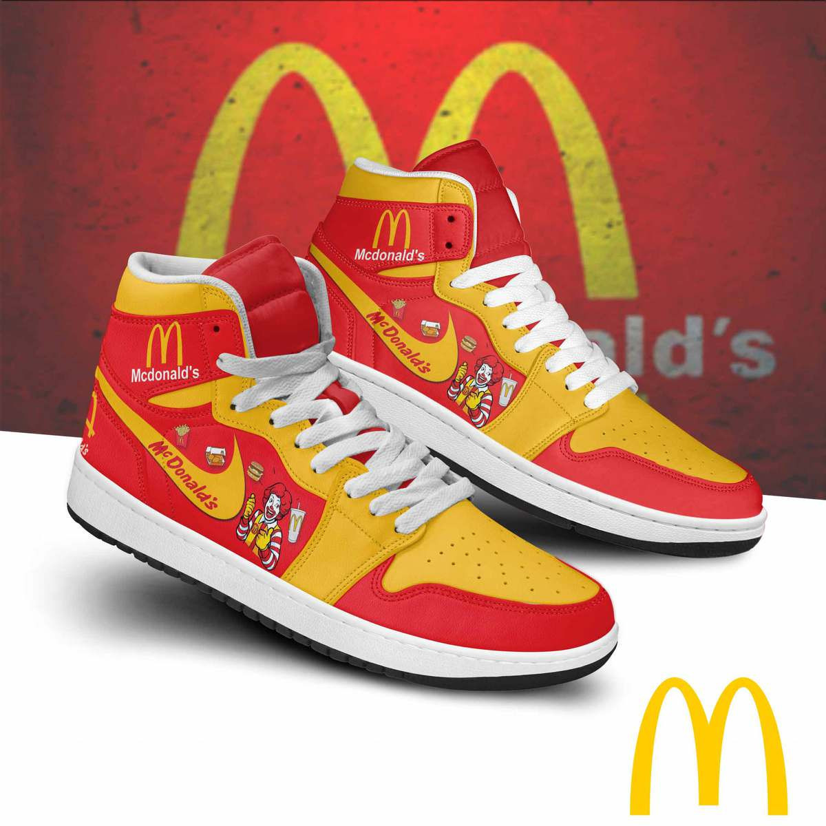 JWFancy Mc Donald AJ1 High Sneakers Shoes For Men And Women
