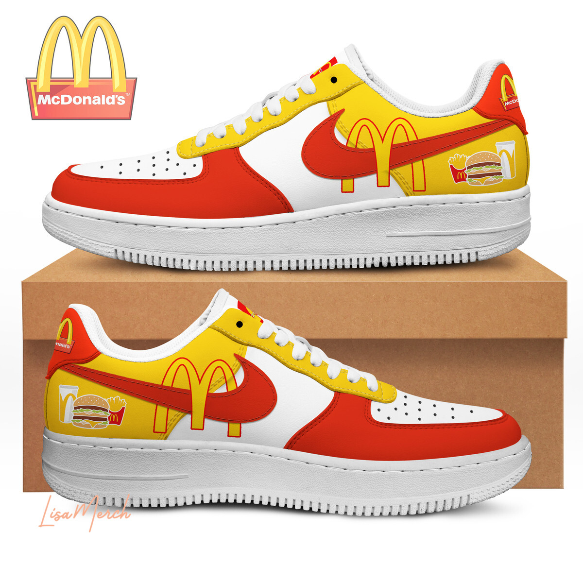 JWFancy McDonalds Air Low-Top Sneakers Shoes For Men And Women