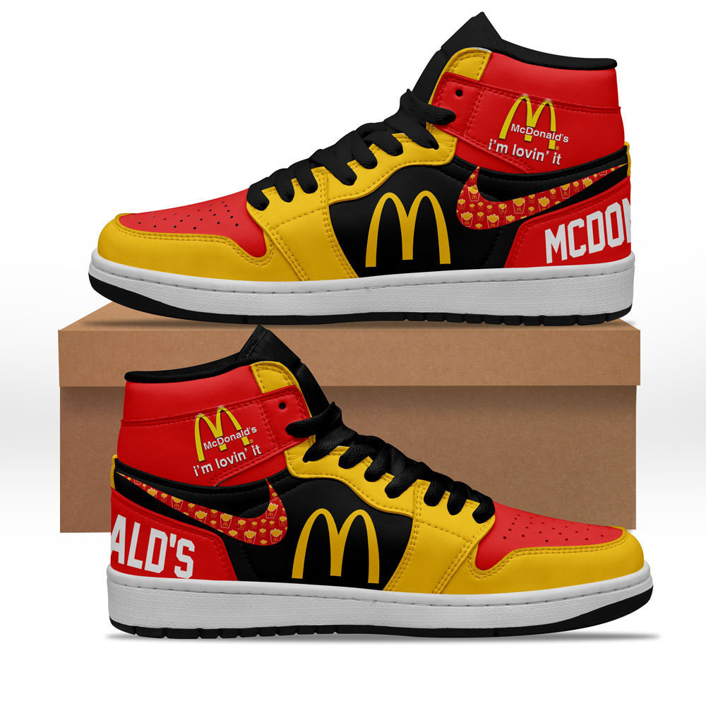 JWFancy McDonalds AJ1 High Sneakers Shoes For Men And Women