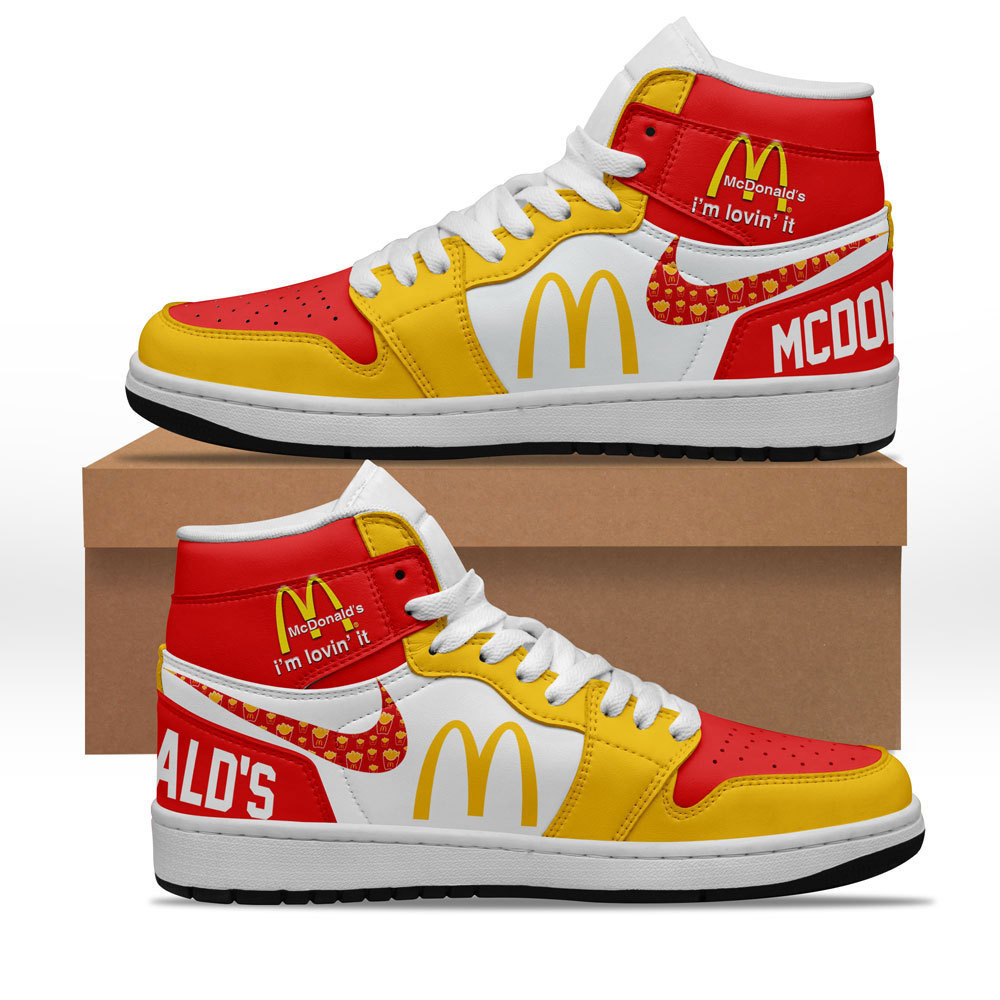 JWFancy McDonalds AJ1 High Sneakers Shoes For Men And Women