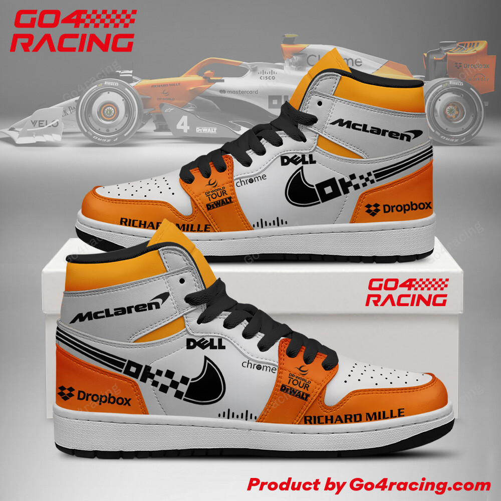 JWFancy Mclaren Racing Formula AJ1 High Sneakers Shoes For Men And Women