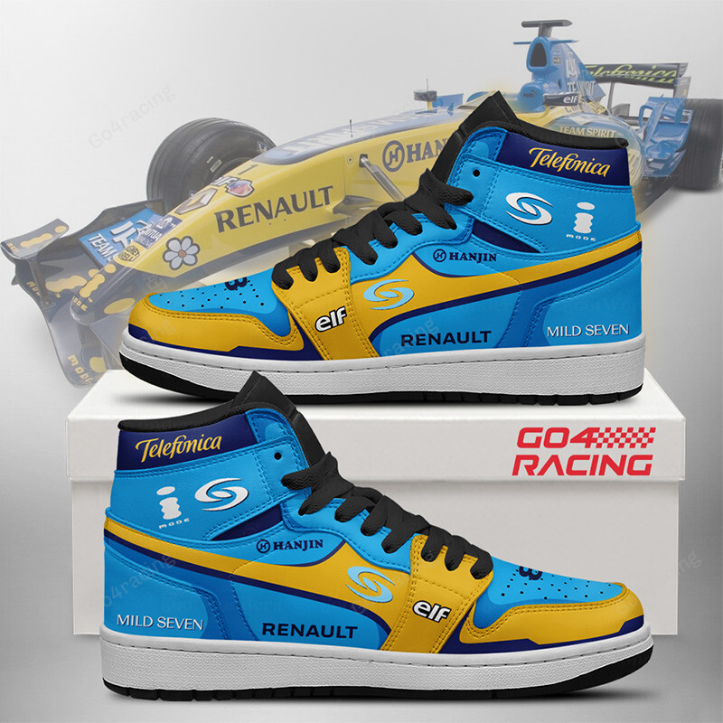 JWFancy Mecedes Petronas Formula AJ1 High Sneakers Shoes For Men And Women