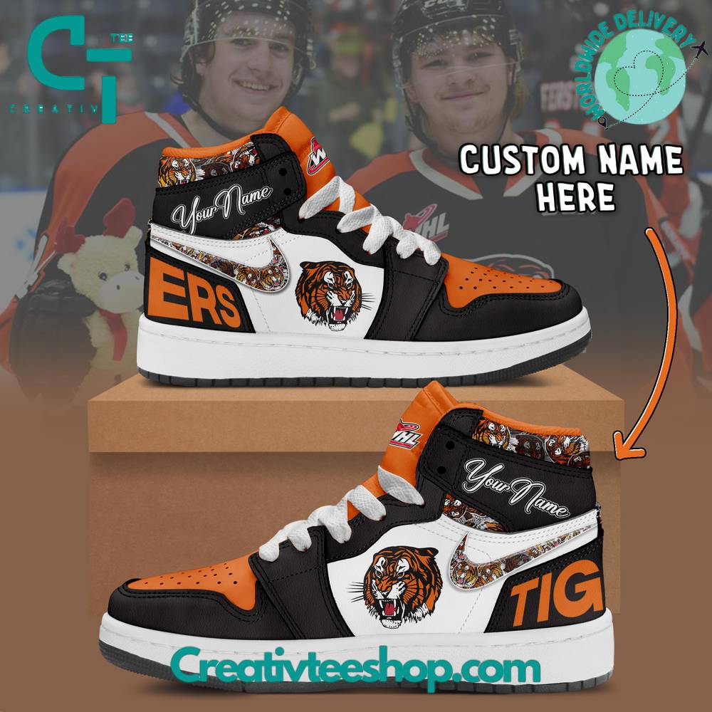 JWFancy Medicine Hat Tigers AJ1 High Sneakers Shoes For Men And Women