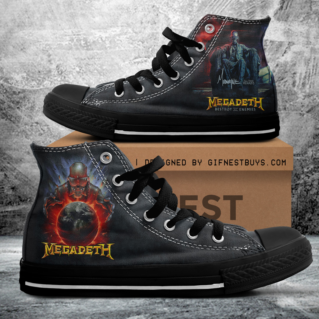 JWFancy Megadeth High Top Canvas Sneakers Shoes For Men And Women