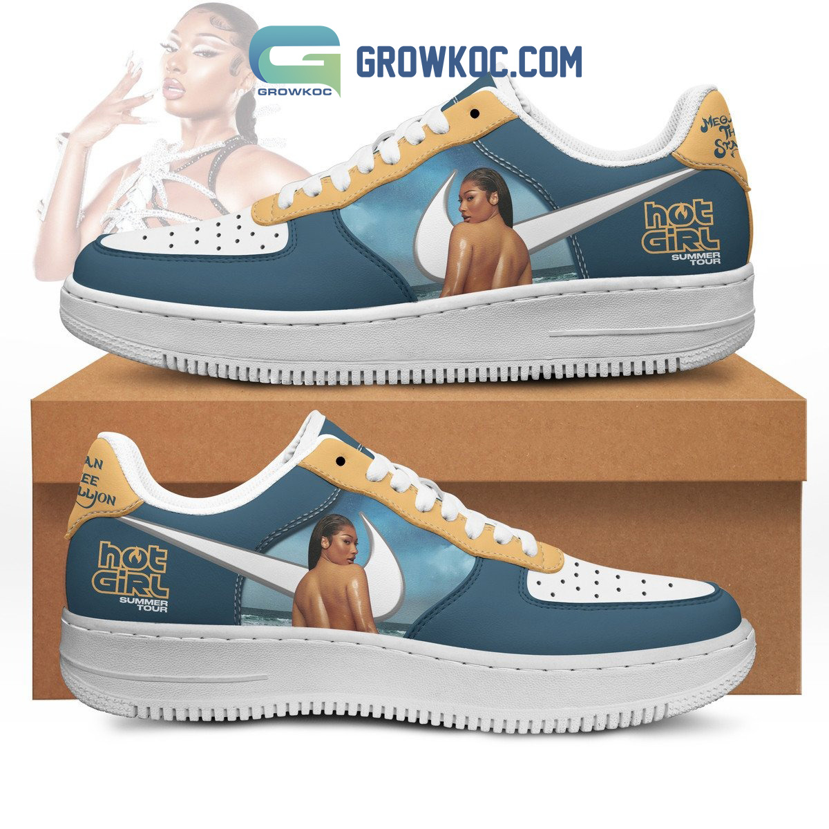 JWFancy Megan Three Stallion Air Low-Top Sneakers Shoes For Men And Women